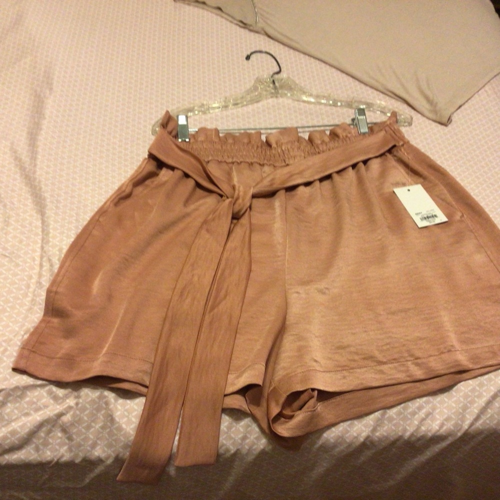 Jennifer Lopez High Waist Tan Shorts